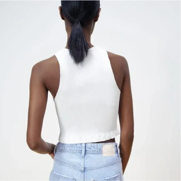 Zara Ribbed Top L - Picture 5 of 8